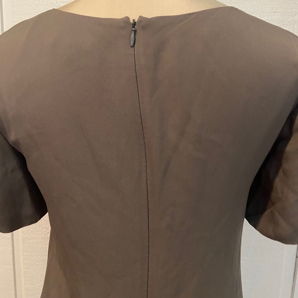 Theory Grey Silk Tshirt Dress - Picture 4 of 5